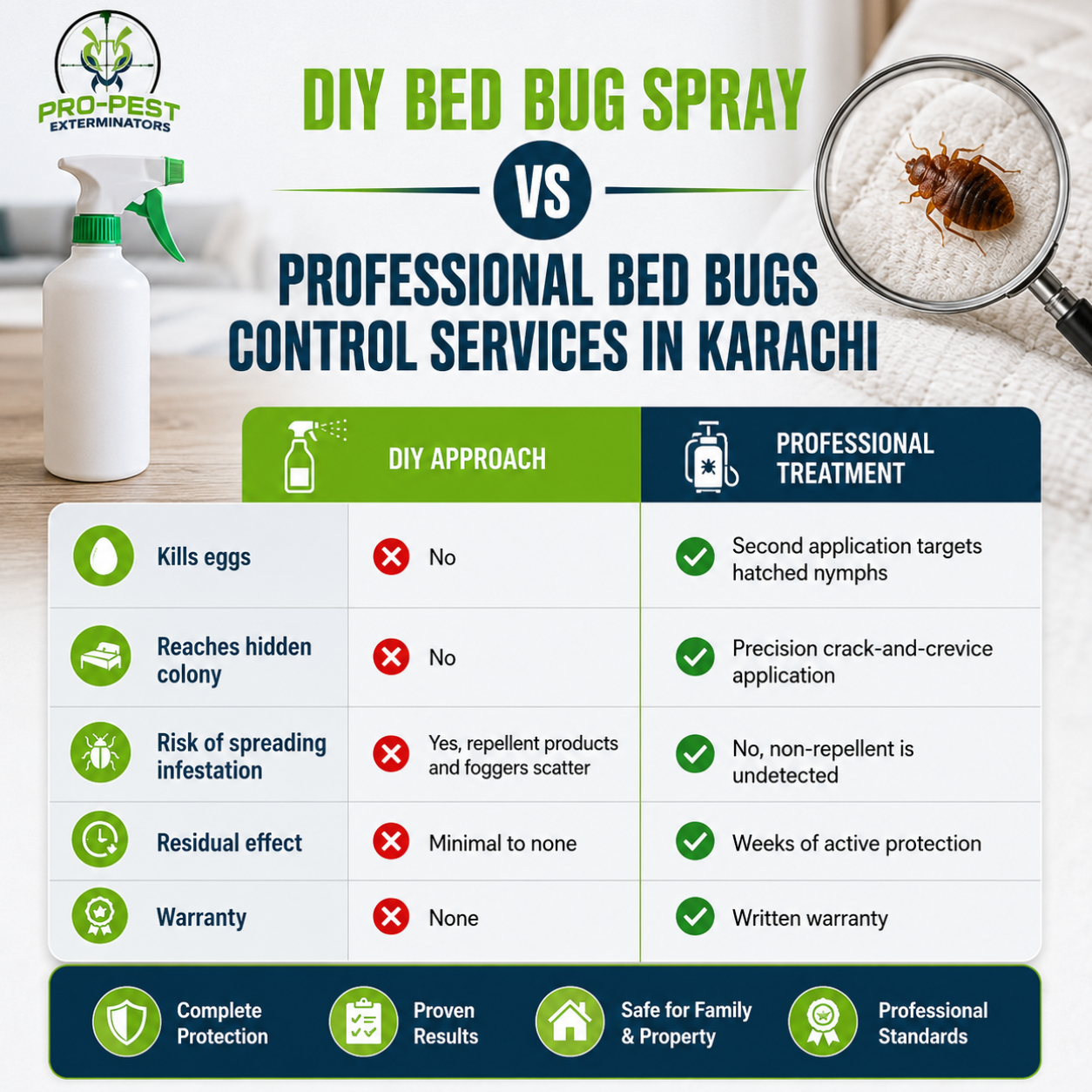 DIY Bed Bug Treatment vs Professional Bed Bug Treatment