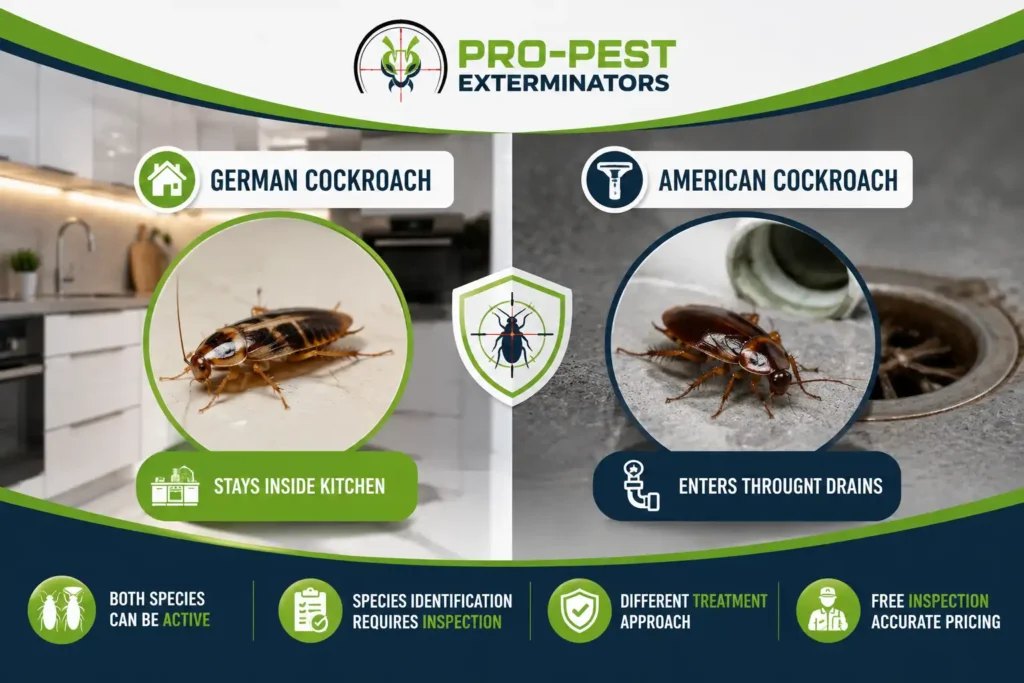 Cockroach Control Cost by Species